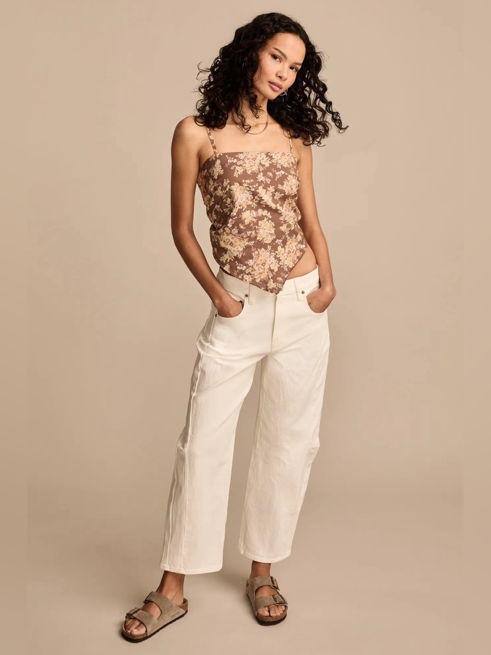 Lucky Brand Barrel Leg White Lies Wash 14/32 EUC